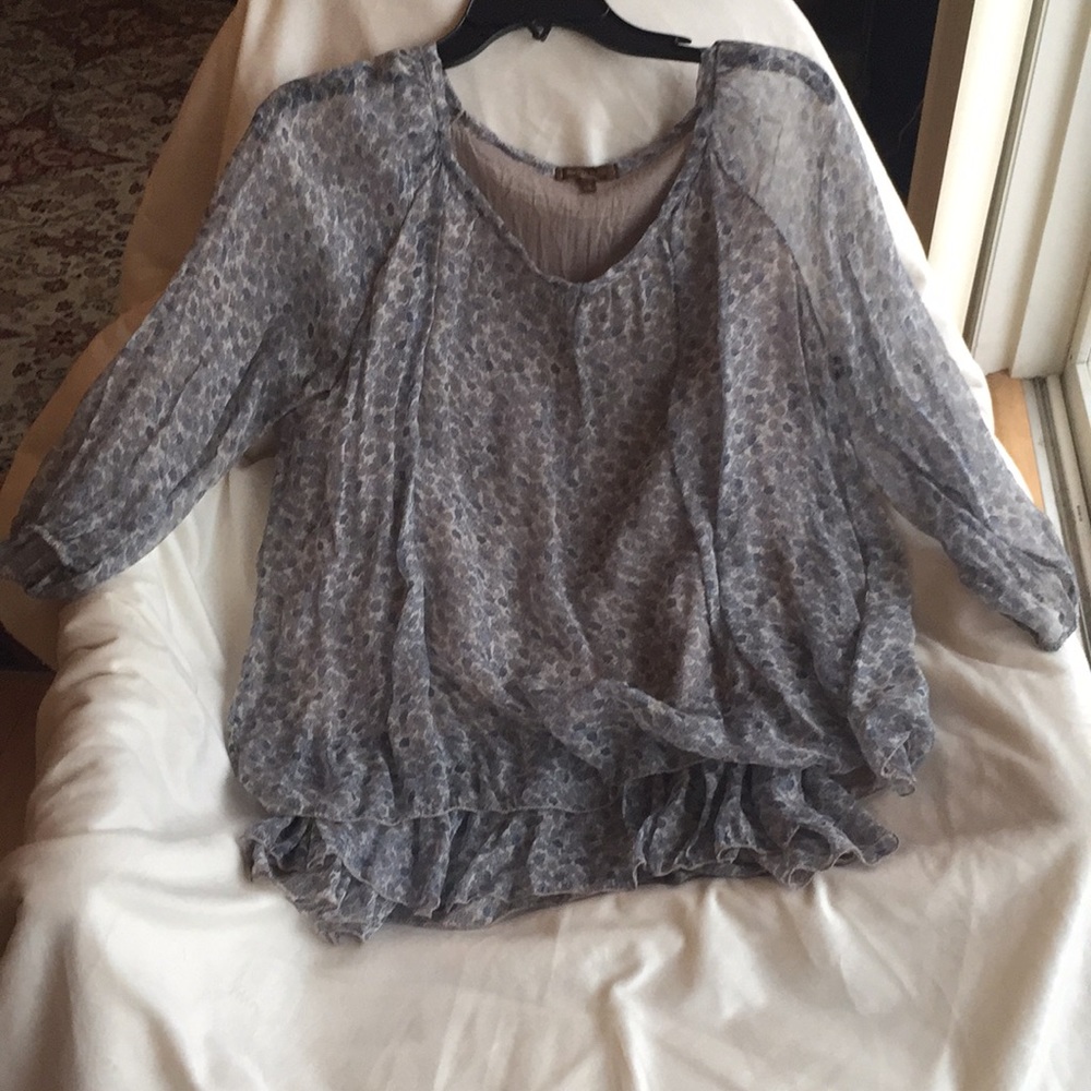 💯 Silk 💯 Cotton Lining Beautiful Feminine Print Made in Italy 🇮🇹 Top Never Used